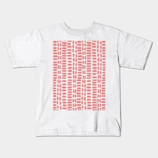 Abstract rectangles - living coral Kids T-Shirt
